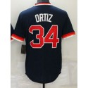 BR.Sox #34 David Ortiz Navy Stitched Jersey