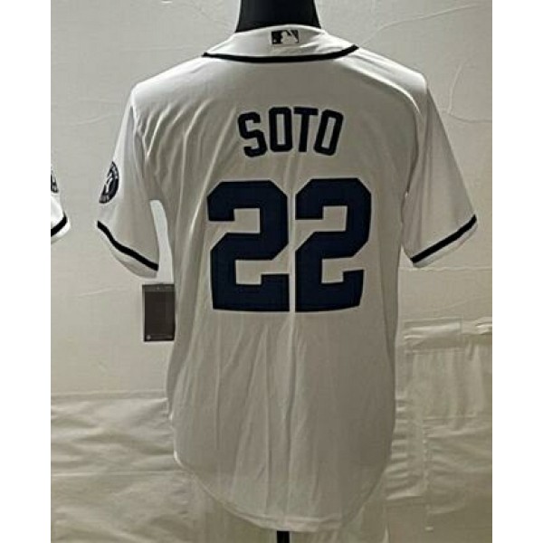 NY.Yankees #22 Juan Soto White-3 Stitched Jersey