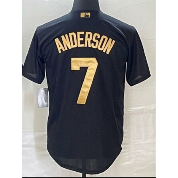 C.White sox #7 Tim Anderson Black Stitched Jersey