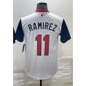 C.Indians #11 José Ramírez White Little League Stitched Jersey