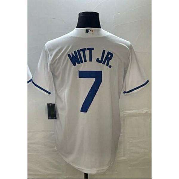 KC.Royals #7 Bobby Witt Jr. White Stitched Jersey