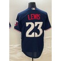 M.Twins #23 Royce Lewis Navy Stitched Jersey