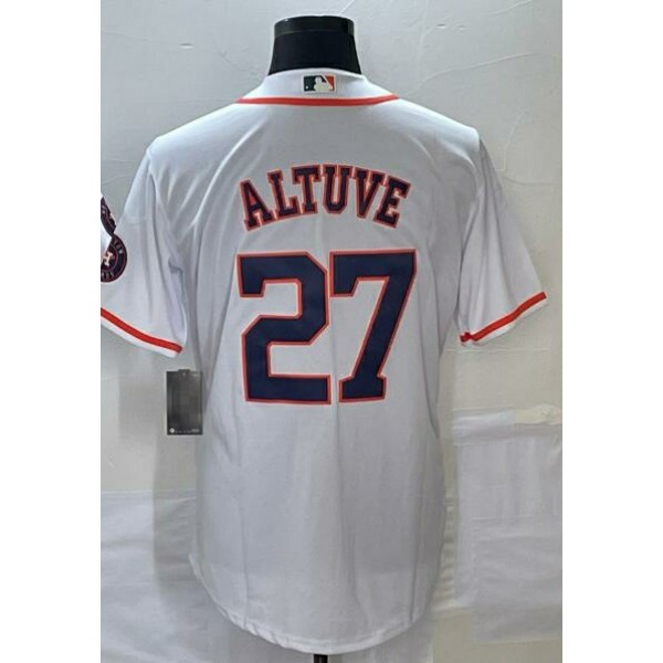 H.Astros #27 Jose Altuve White ity Series Stitched Jersey