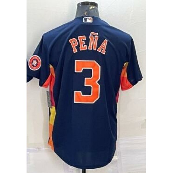 H.Astros #3 Jeremy Peña Navy-1 Stitched Jersey