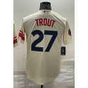 LA. Angels #27 Mike Trout Cream City Connect Stitched Jersey