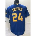 S.Mariners #24 Ken Griffey Jr. Royal City Connect Stitched Jersey