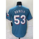 T.Rangers #53 Adolis Garcia Blue Stitched Jersey