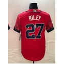 A.Braves #27 Austin Riley Red City Connect Stitched Jersey