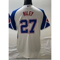 A.Braves #27 Austin Riley White City Connect Stitched Jersey