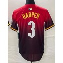 P.Phillies #3 Bryce Harper Red City Connect Stitched Jersey