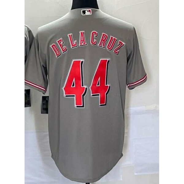 C.Reds #44 Elly De La Cruz Gray Away Stitched Jersey