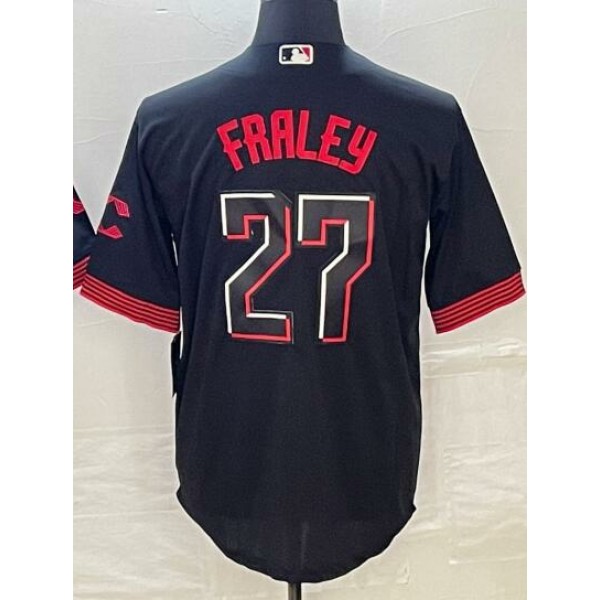 C.Reds #27 Jake Fraley Black City Connect Stitched Jersey