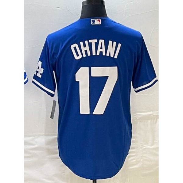 LA.Dodgers #17 Shohei Ohtani Blue-3 Sttiched Jersey