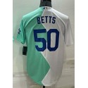 LA.Dodgers #50 Mookie Betts White/Green Stitched Jersey