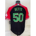 LA.Dodgers #50 Mookie Betts Red/Black Stitched Jersey