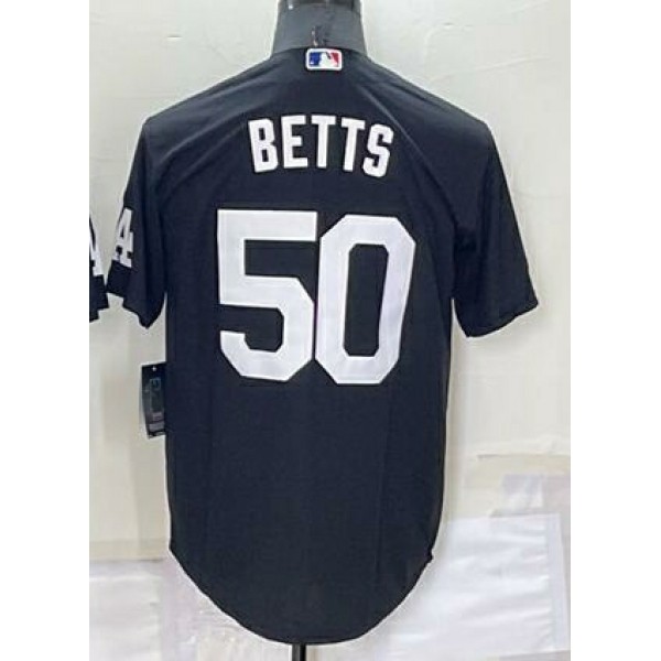 LA.Dodgers #50 Mookie Betts Black-3 Stitched Jersey