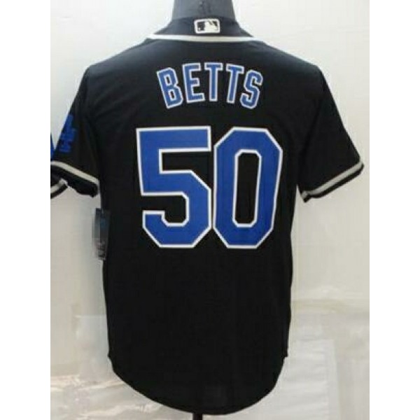 LA.Dodgers #50 Mookie Betts Black-4 Stitched Jersey