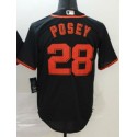 SF.Giants #28 Buster Posey Black Stitched Jersey