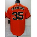 NY.Giants #35 Brandon Crawford Orange Stitched Jersey