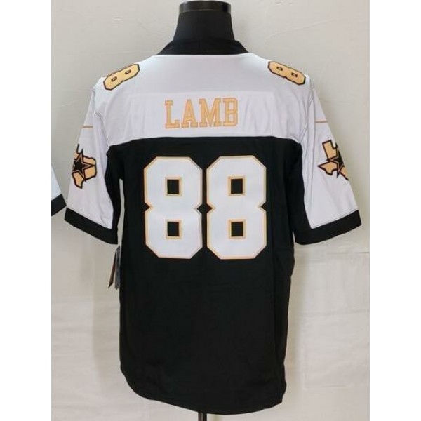 D.Cowboys #88 CeeDee Lamb Navy White-1 Stitched jersey