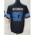 D.Lions #97 Aidan Hutchinson Black-1 Stitched jersey