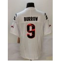 C.Bengals #9 Joe Burrow White F.U.S.E.Stitched jersey