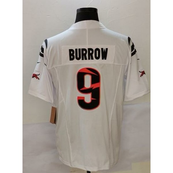 C.Bengals #9 Joe Burrow White F.U.S.E.Stitched jersey