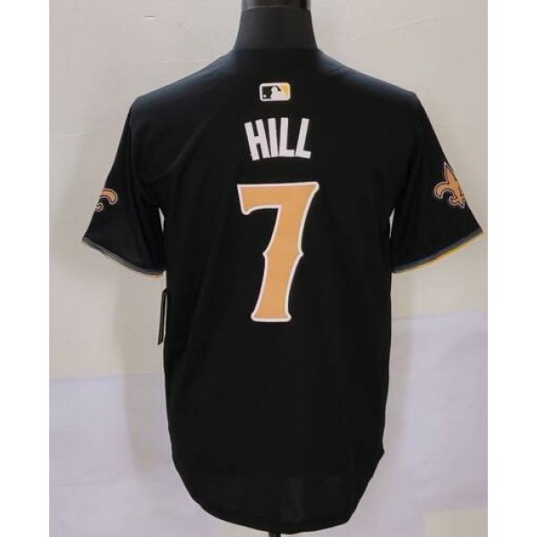 NO.Saints #7 Taysom Hill Black CB Stitched Jersey