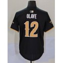 NO.Saints #12 Chris Olave Black CB Stitched Jersey