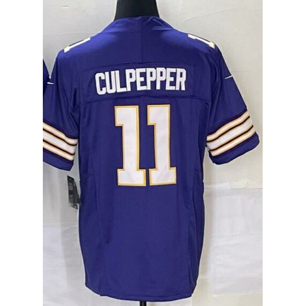 MN.Vikings #11 Daunte Culpepper Purple-1 F.U.S.E. Stitched jersey