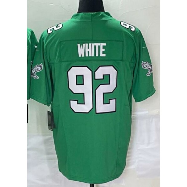 P.Eagles #92 Reggie White Green F.U.S.E. Stitched jersey