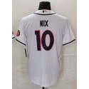 D.Broncos #10 Bo Nix White CB Stitched Jersey