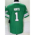 P.Eagles #1 Jalen Hurts Green Stitched Jersey