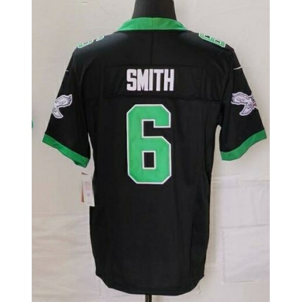 P.Eagles #6 DeVonta Smith Black F.U.S.E. Stitched jersey