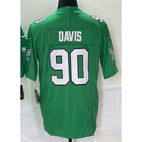 P.Eagles #90 Jordan Davis Green F.U.S.E. Stitched jersey