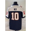 D.Broncos #10 Bo Nix Blue F.U.S.E. Throwback Stitched Jersey