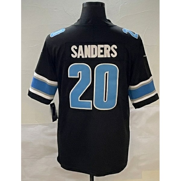 D.Lions #20 Barry Sanders Black Stitched jersey