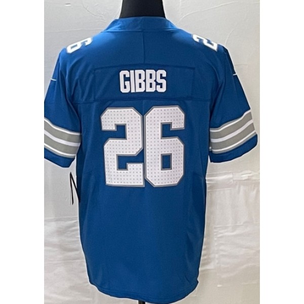 D.Lions #26 Jahmyr Gibbs Blue F.U.S.E. Stitched Jersey