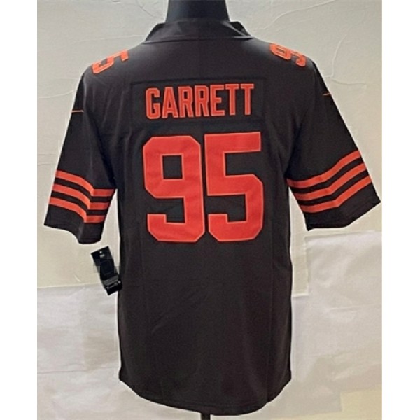 C.Browns #95 Myles Garrett Brown-1 Stitched jersey