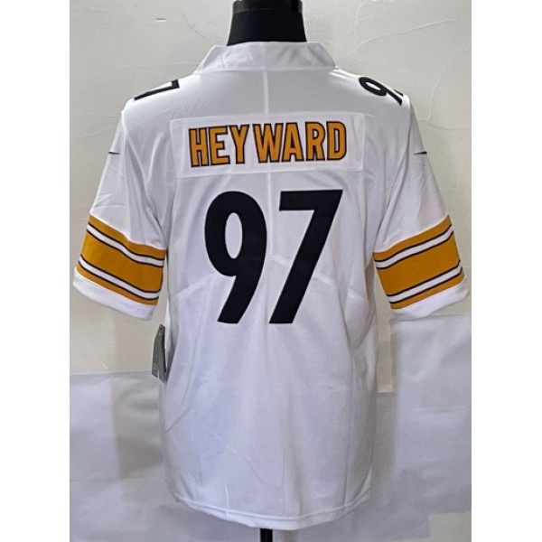 P.Steelers #97 Cameron Heyward White Stitched jersey