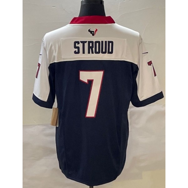 H.Texans #7 C.J. Stroud White Blue F.U.S.E. Stitched Jersey