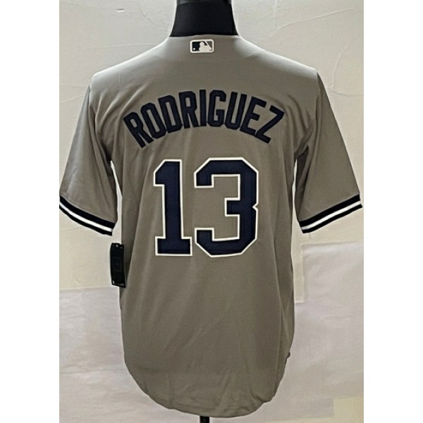 NY.Yankees #13 Alex Rodriguez Gray Stitched Jersey