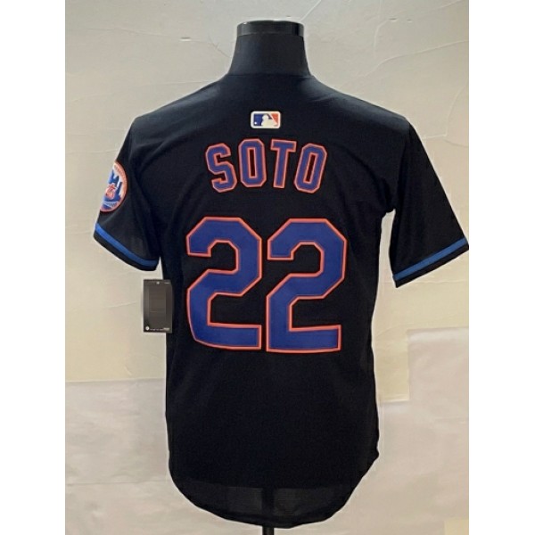 NY. Mets #22 Juan Soto Black Stitched Jersey