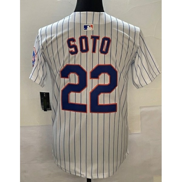 NY. Mets #22 Juan Soto White Stitched Jersey