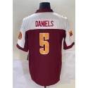 W.Commanders #5 Jayden Daniels White Red Stitched jersey