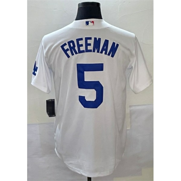 LA.Dodgers #5 Freddie Freeman White Stitched Jersey