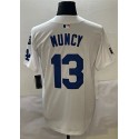 LA.Dodgers #13 Max Muncy White-1 Stitched Jersey