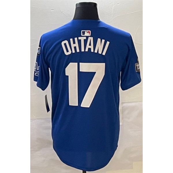 LA.Dodgers #17 Shohei Ohtani Blue Stitched Jersey