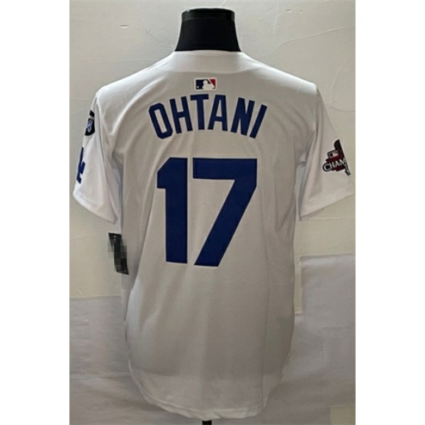 LA.Dodgers #17 Shohei Ohtani White Stitched Jersey