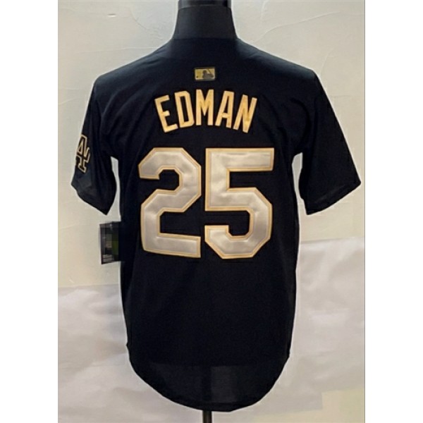 LA.Dodgers #25 Tommy Edman Black-1 Stitched Jersey